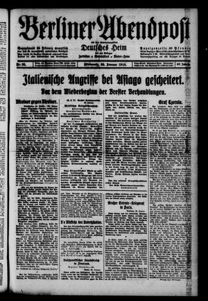 Berliner Abendpost on Jan 30, 1918