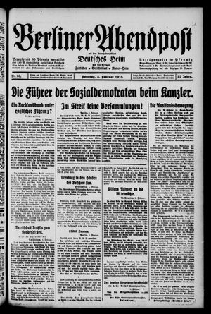 Berliner Abendpost vom 03.02.1918