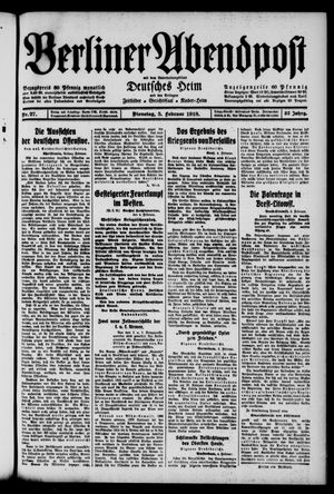 Berliner Abendpost vom 05.02.1918