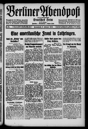 Berliner Abendpost on Feb 9, 1918