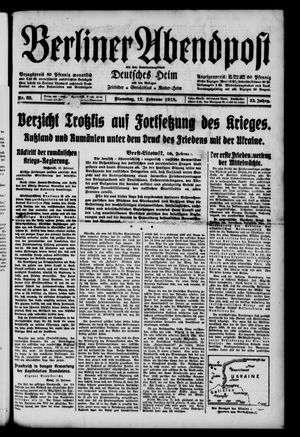 Berliner Abendpost vom 12.02.1918