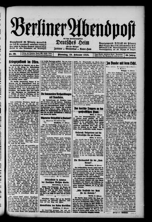 Berliner Abendpost vom 19.02.1918