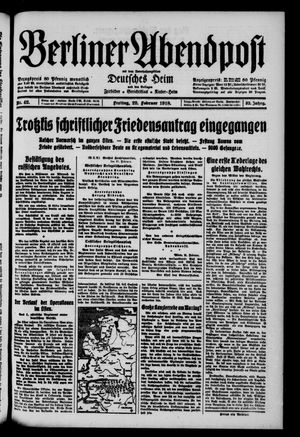 Berliner Abendpost vom 22.02.1918