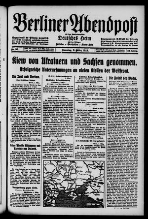 Berliner Abendpost vom 03.03.1918