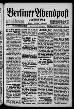 Berliner Abendpost vom 09.03.1918