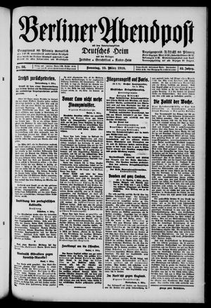 Berliner Abendpost vom 10.03.1918