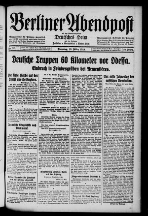Berliner Abendpost on Mar 12, 1918