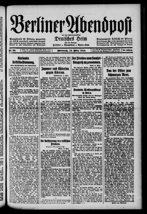Berliner Abendpost vom 13.03.1918