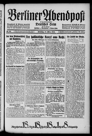 Berliner Abendpost vom 17.03.1918