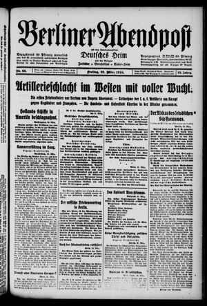 Berliner Abendpost vom 22.03.1918