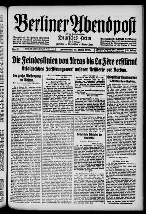 Berliner Abendpost vom 23.03.1918