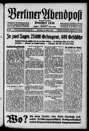 Berliner Abendpost on Mar 24, 1918