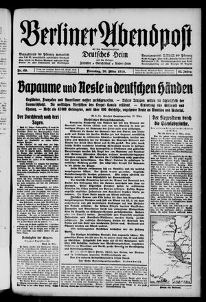 Berliner Abendpost vom 26.03.1918