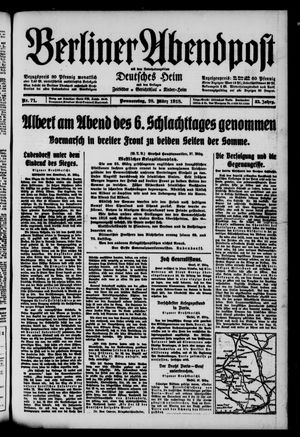 Berliner Abendpost vom 28.03.1918