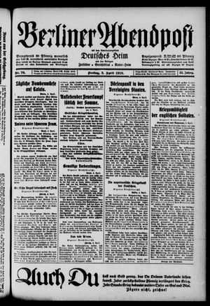 Berliner Abendpost vom 05.04.1918