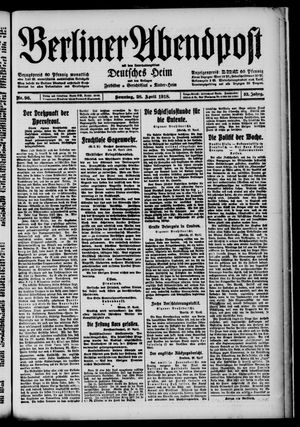 Berliner Abendpost vom 28.04.1918