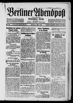 Berliner Abendpost on May 3, 1918