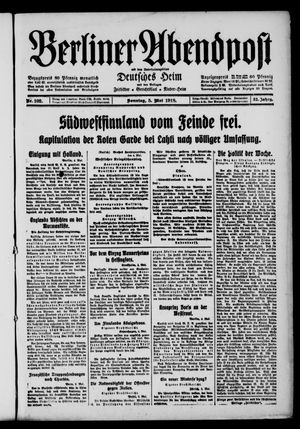 Berliner Abendpost vom 05.05.1918