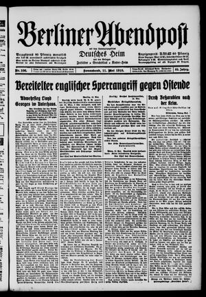 Berliner Abendpost on May 11, 1918