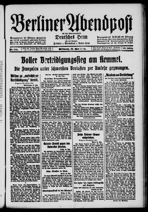 Berliner Abendpost vom 22.05.1918
