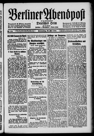 Berliner Abendpost vom 23.05.1918