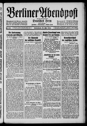 Berliner Abendpost on May 25, 1918