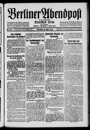 Berliner Abendpost vom 28.05.1918