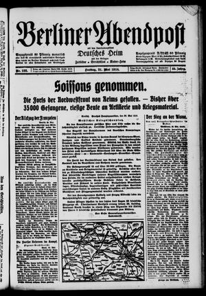 Berliner Abendpost vom 31.05.1918