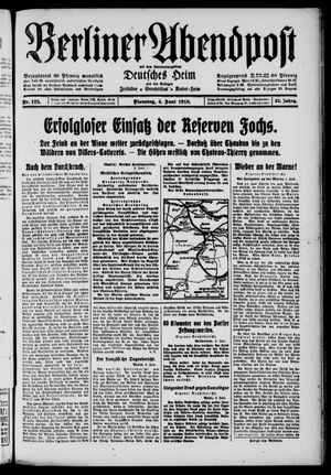Berliner Abendpost vom 04.06.1918