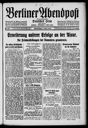 Berliner Abendpost vom 06.06.1918