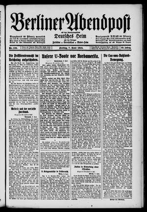 Berliner Abendpost vom 07.06.1918
