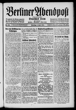 Berliner Abendpost vom 09.06.1918