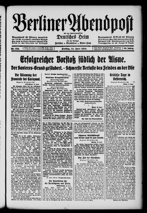 Berliner Abendpost vom 14.06.1918