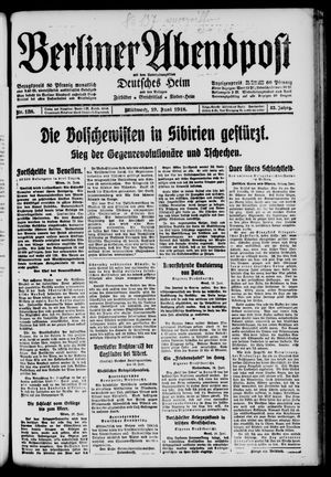 Berliner Abendpost vom 19.06.1918