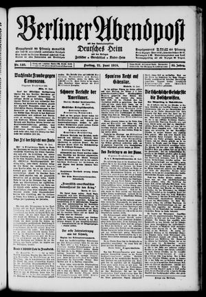 Berliner Abendpost vom 21.06.1918