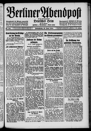 Berliner Abendpost vom 22.06.1918
