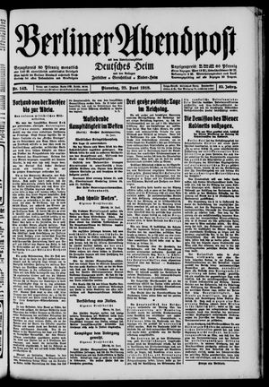 Berliner Abendpost vom 25.06.1918