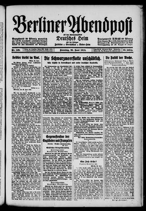 Berliner Abendpost vom 30.06.1918