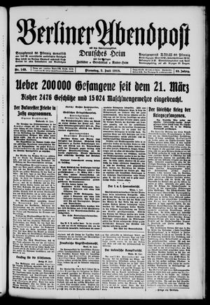 Berliner Abendpost vom 02.07.1918