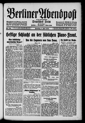 Berliner Abendpost vom 07.07.1918
