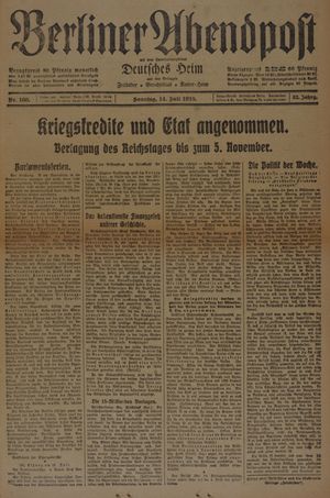 Berliner Abendpost vom 14.07.1918