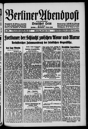Berliner Abendpost vom 23.07.1918