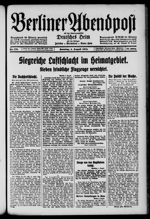 Berliner Abendpost vom 04.08.1918