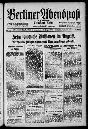 Berliner Abendpost vom 10.08.1918