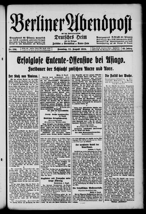 Berliner Abendpost vom 11.08.1918