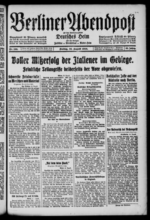 Berliner Abendpost vom 16.08.1918