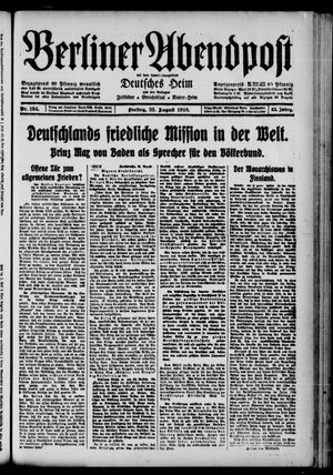 Berliner Abendpost vom 23.08.1918