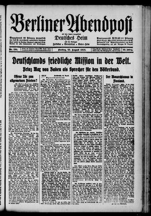 Berliner Abendpost vom 23.08.1918