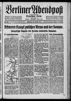 Berliner Abendpost vom 28.08.1918