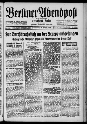 Berliner Abendpost vom 29.08.1918